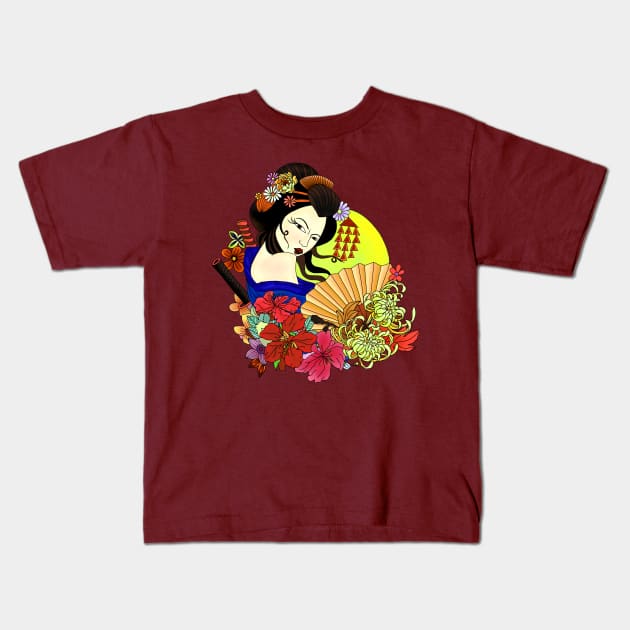 Geisha Kids T-Shirt by paviash